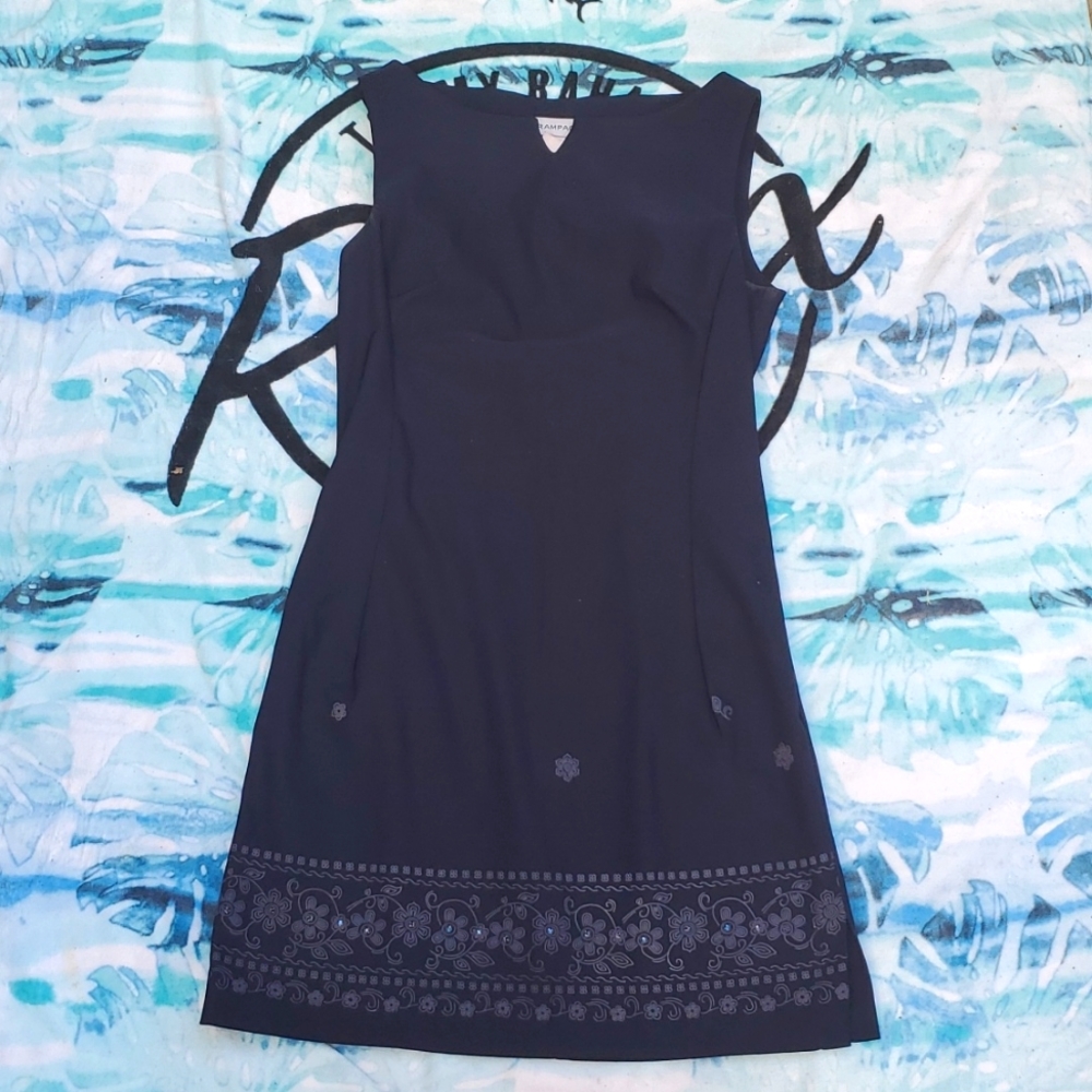 💖 Navy Blue Professional / Interview /Office Dress